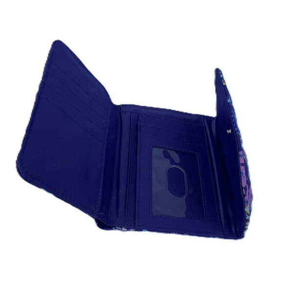 Vera Bradley Wallet Purple Batik Leaves - Picture 2 of 6